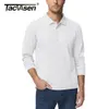 Tacvasen Summer Long Performance Polos Quick Essick Polos Tshirts Mens Shirt Tactical Golf Team Work Shirts Jersey Casual Tops 240430