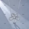 Designer High Version Van Big Flower Necklace V Gold Hollow Sunflower Micro intarsia