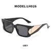 Fashion large frame sunglasses box sunglasses Europe and the United States MD network red ins the same paragraph wide leg metal men and women sunglasses