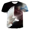 T-shirts masculins 2024 3D Impression de la dernière série de pigeons animaux pour le printemps et l'été Sports T-shirt décontracté 2xs-6xl