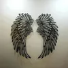 1 par anjo asas de metal arte de parede com luzes led luminárias angel wing wall arte escultura anjo anjo asas de penas pography arte escultura 240423