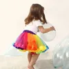 sukienka Tutu Rainbow siatle Tiulle spódnice dziecięce spódnice talii słodkie warstwowe puszyste ciasto puszyste tutu spódnica na festiwal imprez D240507