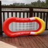 Opblaasbaar zwembad luchtmatras met hoofdsteun zwemringwater hangmatbuis amusement drijfvloer voor Summer Beach Accessories 240506