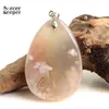 Colliers pendents mode bricolage charme femme homme homme de cerisier naturel fleurs d'agate glissade de pierre curative cristal pour les bijoux faisant bi061