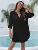 Camicia da donna intrecciata in bikini da donna in spiaggia copri vacanze profonde v abito sexy z731