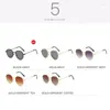 Sonnenbrille rund Rahmen Frauen Männer Damen Ozeanlinsen Brillen Trend Brillen Ultra -Licht Vintage Retro Sonnenschatten Brille 2024
