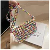 Sacchetti da sera Summer Small Bag 2024 Candy Color Envelope a mano in tessuto cavo