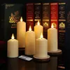 6pc Rechargeable Candle sans flamme sans flamme étanche à bougies vacillantes aux feux à thé avec minuterie à distance pour le décor de Noël de mariage 240430