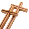 Decor Handmade houten voor Cross Christus Ornamenten Wall Hanging Tafel voor Cross for Home Altar Chapel Church Decor Christian Gift B03E