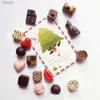 Fridge Magnets 5 pieces of simulated food game chocolate resin art design 3D cute home decoration refrigerator magnet refrigerator decoration WX