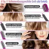 Curling Irons New 5-in-1 Electric Dry Hrawer Brush Hot Luft Styling Tool Blow Negative Jon Comb Curler Straight Curl Q240506