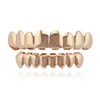 Altın Kaplama 8 Diş Premium Katı 925 STERLING Gümüş Sarı Altın Kaplama -8 Diş veya Kapaklar/Dişler İçin Üst Alt Izgara 240418
