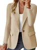 Damespakken tienda blazer vrouw kleding stevige kleur mode jas pendelaar Cardigan lange mouwen herfst winter causaal zacht