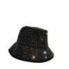Super Shiny Full Diamond Colored Diamond Fisherman Hat Light Luxury Womens Hat Summer Fashion Sun Hat Sombreros Leisure Basin Hat 240429