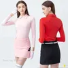 Suits-survêtements pour femmes Ist Automne Spring Spring Long-Slve T-shirt Ladies Collier de fermeture à glissière