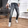 et l'automne Hiver Mens Slim Fit High End Trendy Brand Small Burnt Flower Leisure Micro Elastic épais LEG RERGET LEG 6885