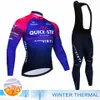 Snelle stap Warm Winter Thermal Fleece Cycling Jersey Zet mannen Outdoor Riding MTB Ropa Ciclismo Bib Pants Set Kleding 240506