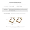 Boucles d'oreilles étalon Simple Fashion Géométrique Square pour femmes Retro Gold Color Silver Classic Opening Ear Accessoires