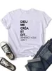 Женская футболка France Letter Diu Me Cra et dit dmerdez-vous avec графическая футболка девушка y2k harajuku черно-розовый красный новый футболок D240507
