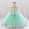 Girl Dresses Summer Green Party per bambini Bambia da bambino Weekend Princess Tulle Gown Childre