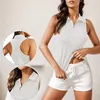 Tênis de camisa polos feminina com tênis sem mangas com zíper para esportes e exercícios Digital 3D Impressão Ropa Mujer Fairycore