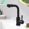 Bathroom Sink Faucets SHBSHAIMY Black Basin Faucet Single Hole Handle And Cold Water Mixer Tap For