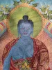 Tillbehör 36 "Tibet Tibetan broderad tyg Silk Buddhism Medicin Buddha Menla Medical God Tangka Thangka Mural Home Decor