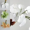 Fleurs décoratives 4pcs Bouquet à main Anthurium Art floral Real Touch Flexible Artificiel Party