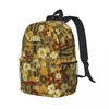 Рюкзак красный желтый "зеленые грибы" цветы рюкзаки рюкзаки подросток для подростка книги в мультфильм ученики школьные сумки путешествуют рюкзак на плече