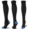 Socks Hosiery 2020 Neuankömmlinge Kompressionsstrümpfe lustige Sportsocken Unisex Outdoor -Laufraddruckstrümpfe Fußball Socken Krankenschwester Y240504