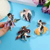 Filles dessin animé japonais personnages de genshin épingle en émail mignon films anime jeux épingles en émail dur collectionne le cartoon métaton broche sac à dos sac de sac à dos collier badges