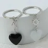 Klasynie Smycze Para romantyczne kryształowe serca Kliny Para Love Kluczowe pierścienie dla kobiet Mężczyźni Lovers