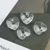 Ljuskrona kristall 10 st 15mm laser fasetterat prisma klart kärlek hjärtglas girland gardin smycken spacer pärlor glänsande solfångare