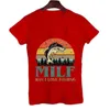 T-shirt maschile maglietta di grandi dimensioni Summer Men Milf Man adoro la stampa di pesca hip hop corta slve harajuku maglietta da pesca milf maschio t t240506