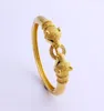 Fansheng High Quantily Charm Leopard Bangle 24 K Solid Yellow Gold GF女性用男性宝石アフリカのエチオピアギフト4098261