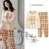 Vêtements de nuit pour femmes Faux 1 pour 1 pyton de coton pour femmes pyjama ensemble pyjamas polka dot imprimé pyjamas pyjamas décontracté sans imprimer pyjamas wx