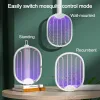 Zappers 3000V Foldable Electric Fly Swatter Mosquito Killer Trap USB Rechargeable Mosquito Racket Insect Killer with UV Light Bug Zapper
