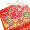 Calendario 2024 Calendario lunar chino diario Lágrimable Calendario tradicional Chino Feng Shui Año del calendario del dragón Muro