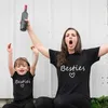 Familienübergreifende Outfits Besties Love Family T -Shirt Baby Mamas Junge Mama und ich Paar Mutter Kinder Baumwolle T -Shirt Tops Baby Kleidung passende Outfits D240507