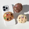 Cell Phone Mounts Holders INS Cute 3D Funny Fur Cookies For Magsafe Magnetic Phone Griptok Grip Tok Stand For iPhone Wireless Charging Holder Bracket Ring