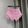 Shorts femminile Styledenim per il 2024 Summer Street Y2K Girls rosa di Womenwomen's 2024 Pink Lavato in denim Ostre di abbigliamento a-line