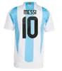 2024 Jersey de futebol argentina 24 25 Copa America Seleção nacional Messis di Maria Argentina Mulheres Kit Kit Player Goletyeper L.Martinez Size S-4xl Football