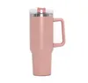 Wasserflasche Wassermelon Mondschein Becher Quencher H2.0 40 Unzen Becher Tasse Kaffeetassen Tasse Outdoor -Kamera mit SILE GLEY Deckel und St. P Dhhla