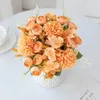 Flores decorativas Flor artificial de rosa linda rosa buquê de seda romântica Bride Bride Arranjo Vaso Vaso Party Wedding Home Decoration