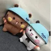 Bubu and dudu Panda Plushかわいい漫画パンダベアドールカワイ詰め柔らかい枕玩具誕生日プレゼント240506