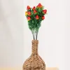 Decoratieve bloemen 2 pc's gesimuleerde aardbei kunstmatige stengels fruit versier nepvruchten boeket tak pvc takken plastic