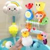 Bath Toys Baby Water Toys Wall Suction Cup Marmor Race Run Track Badrum Badkar Game Spela Badande dusch Badleksaker för barn D240507