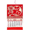Calendrier décor chinois calendrier calendrier année dragon mur chinois suspendu lunar traditionnel zodiac nouveau shui feng festival printemps