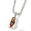 Hip Hop Jesus Collar colgante Sier Gold chapado con cadena de tenis Hecho de circón cúbico Joyería para hombres Regalo