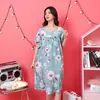 Frauenschlaf Lounge Koreanische Mode Plus Größe Pyjama Kurzärmeligpyjama für schlafende Frauen Sommergedruckte Heimkleider Floral Abendkleider2405